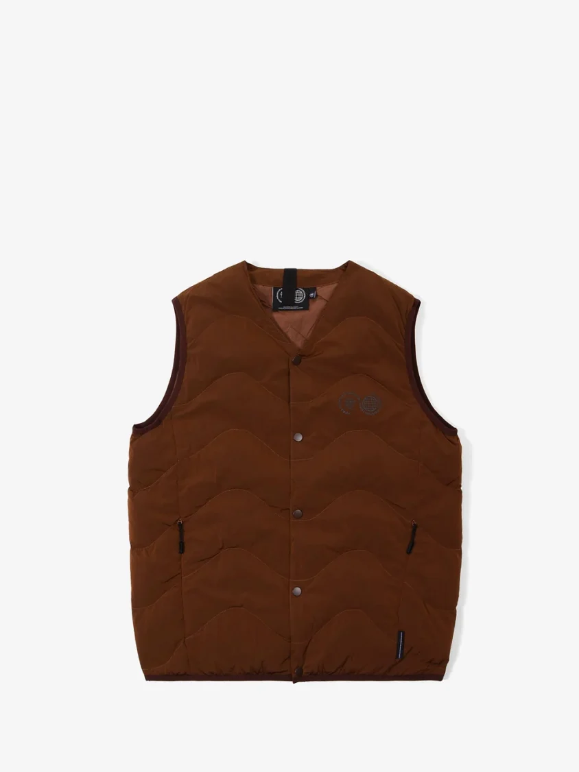 Wave quilted vest Monks Robe