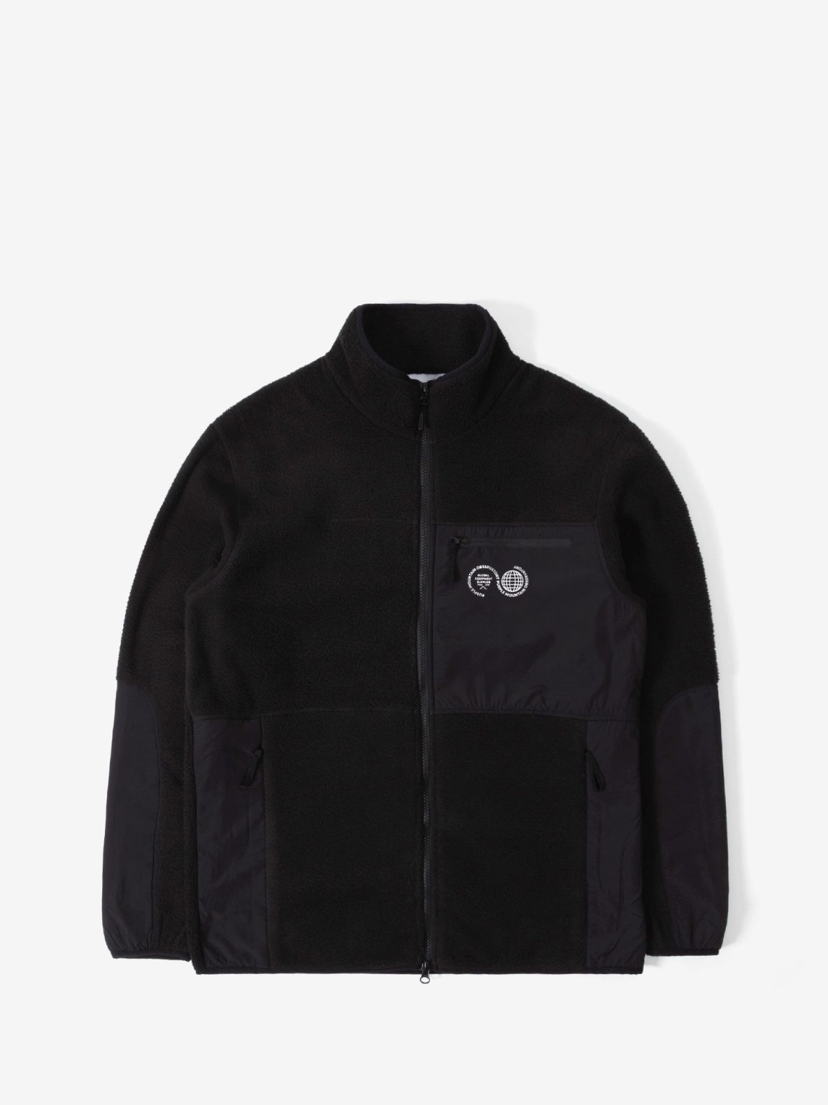 BORG ZIP THROUGH FLEECE BLACK - Purple Mountain Observatory