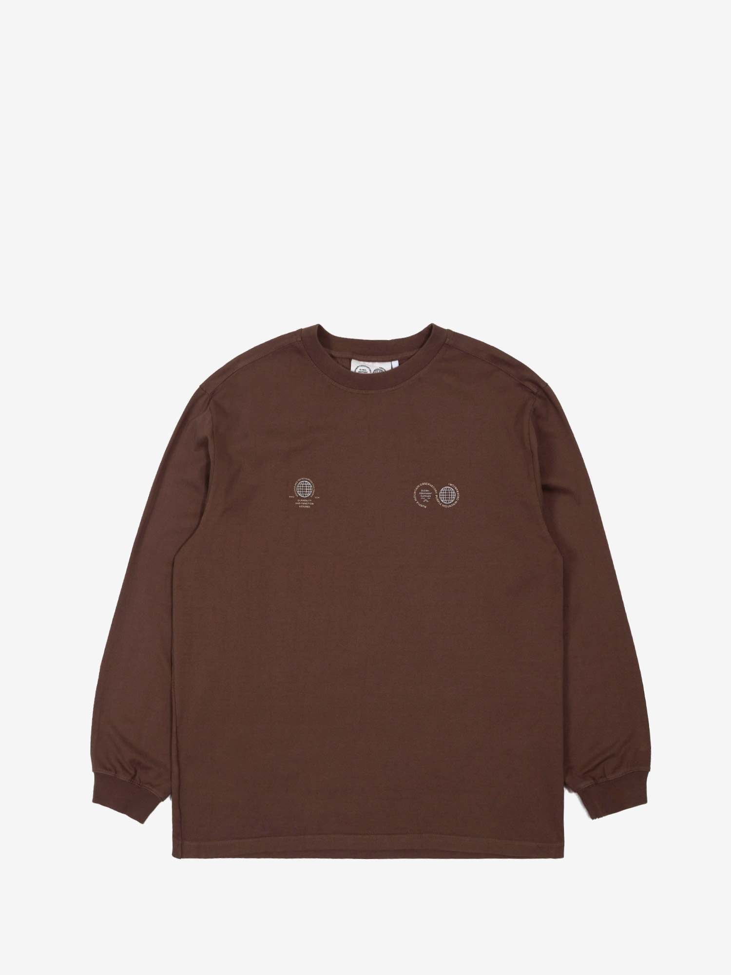 Featured image for “GLOBE LOGO LONG SLEEVE T-SHIRT CHOCOLATE”