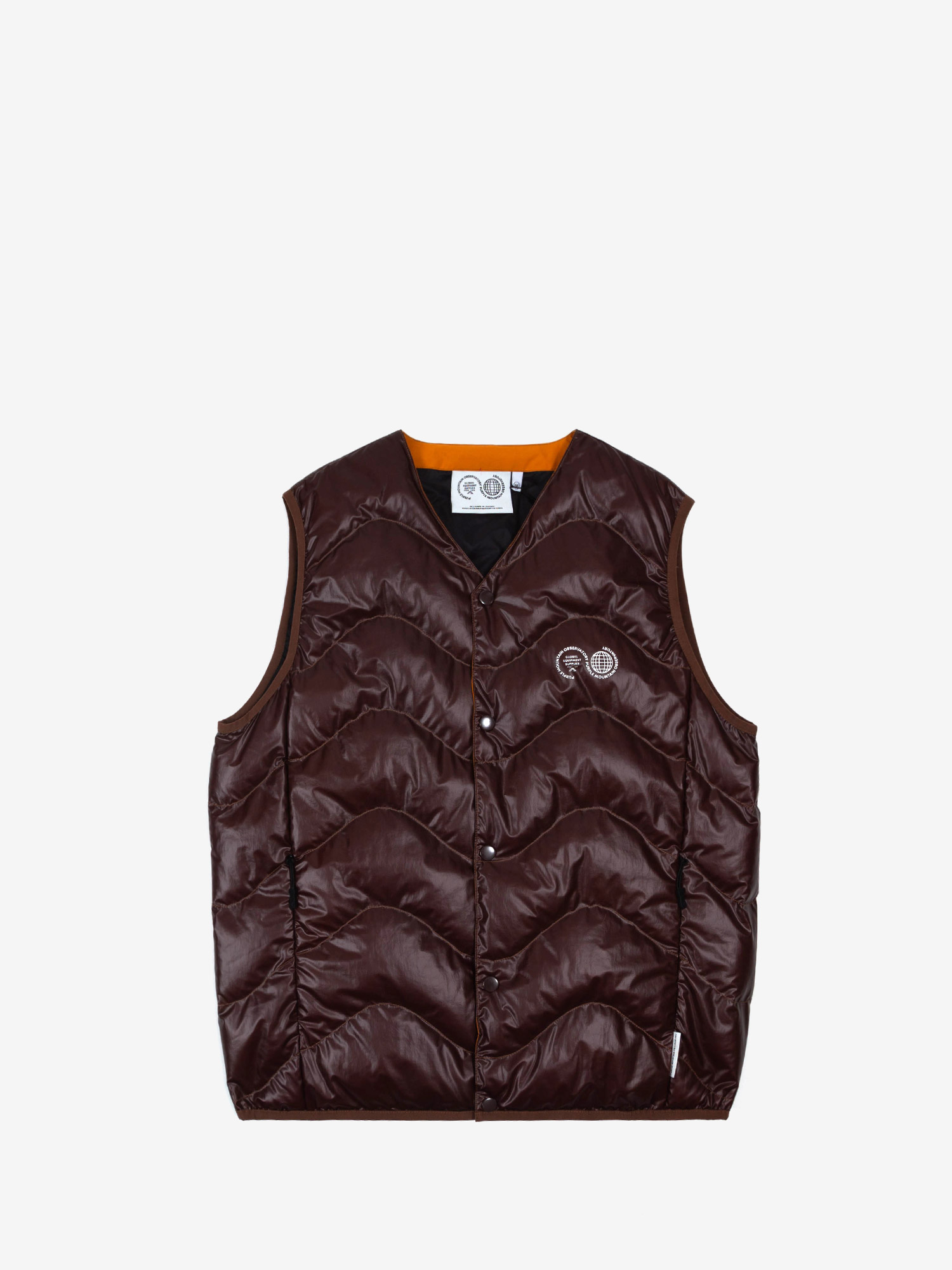 Featured image for “HEAT REACTIVE WAVE QUILTED VEST BROWN”