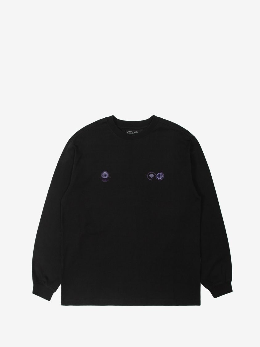 Globe logo long sleeve t-shirt black