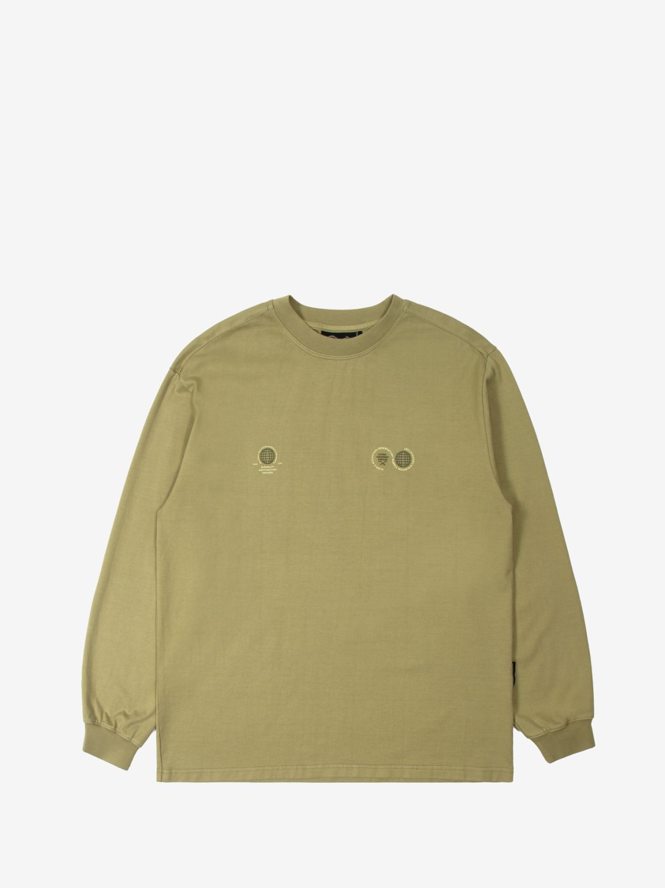 Globe Long Sleeve T-Shirt Khaki