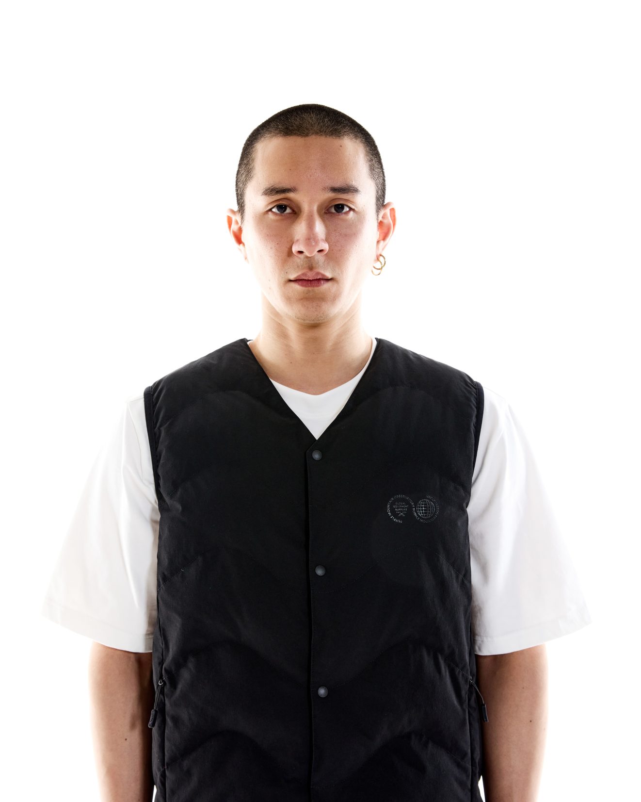 Waves Quilted Vest - Black - Image 4