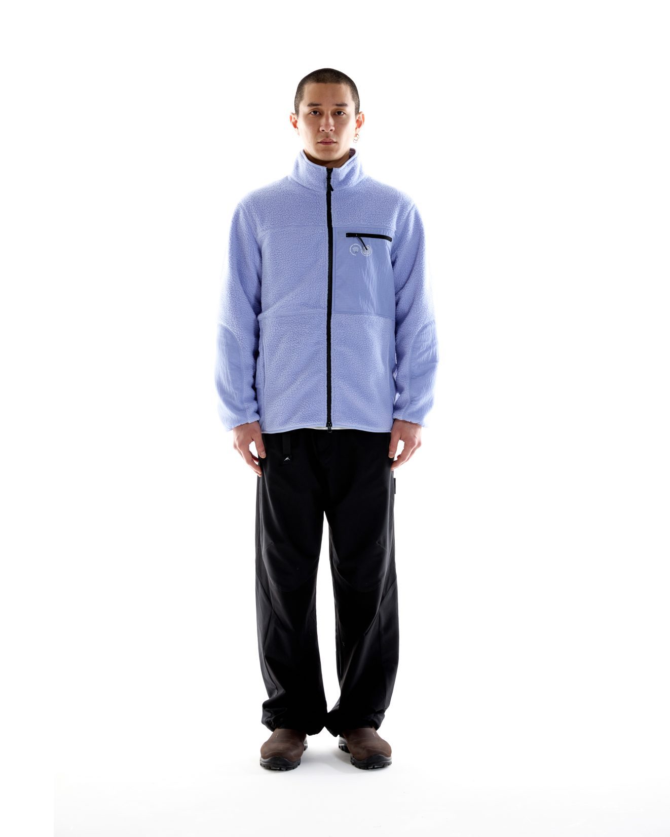 Borg Zip Through Fleece - Lilac - Image 2