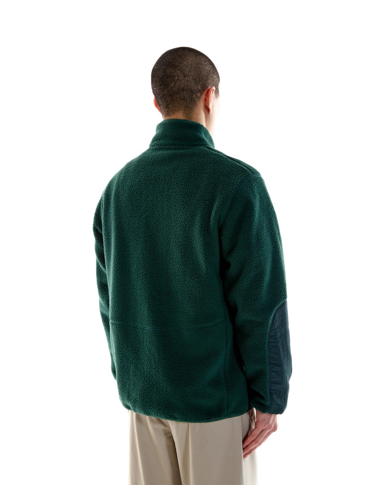 Borg Zip Through Fleece - Pine Green - Image 5