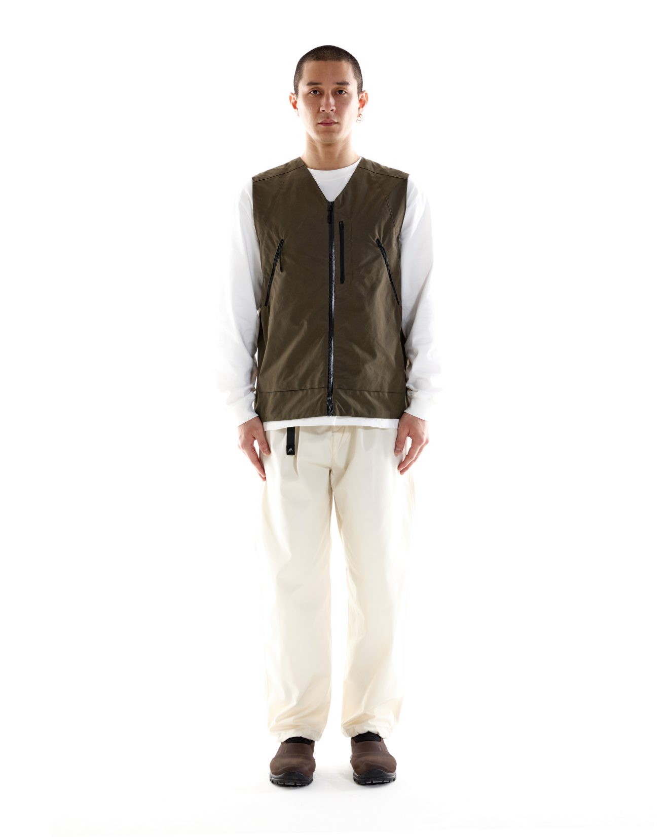 Cygnus Wax Gilet - P200 Washwax Khaki - Image 2