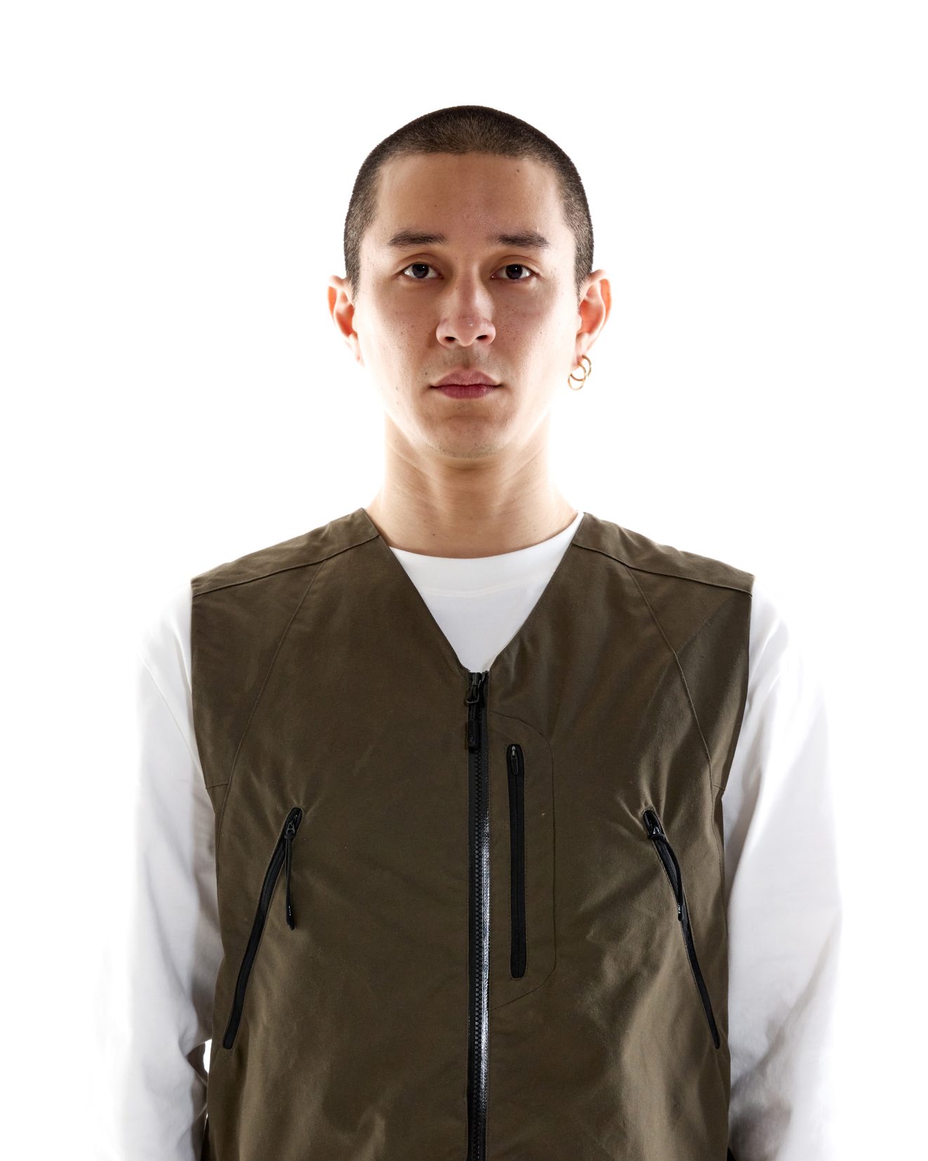 Cygnus Wax Gilet - P200 Washwax Khaki - Image 3