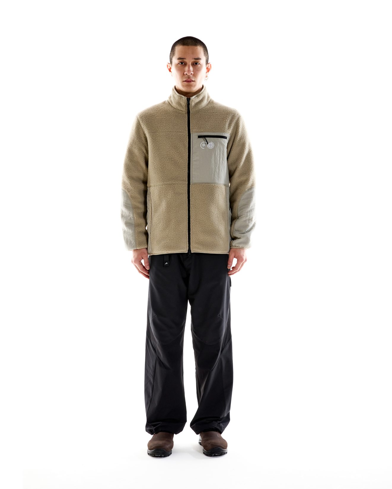 Borg Zip Through Fleece - Stone - Image 2