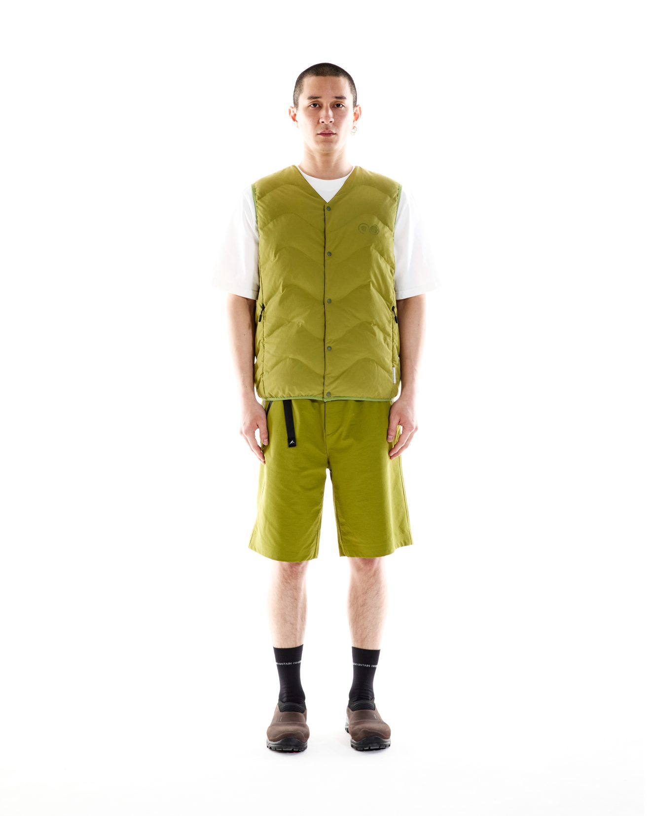 Waves Quilted Vest - Olive - Image 2