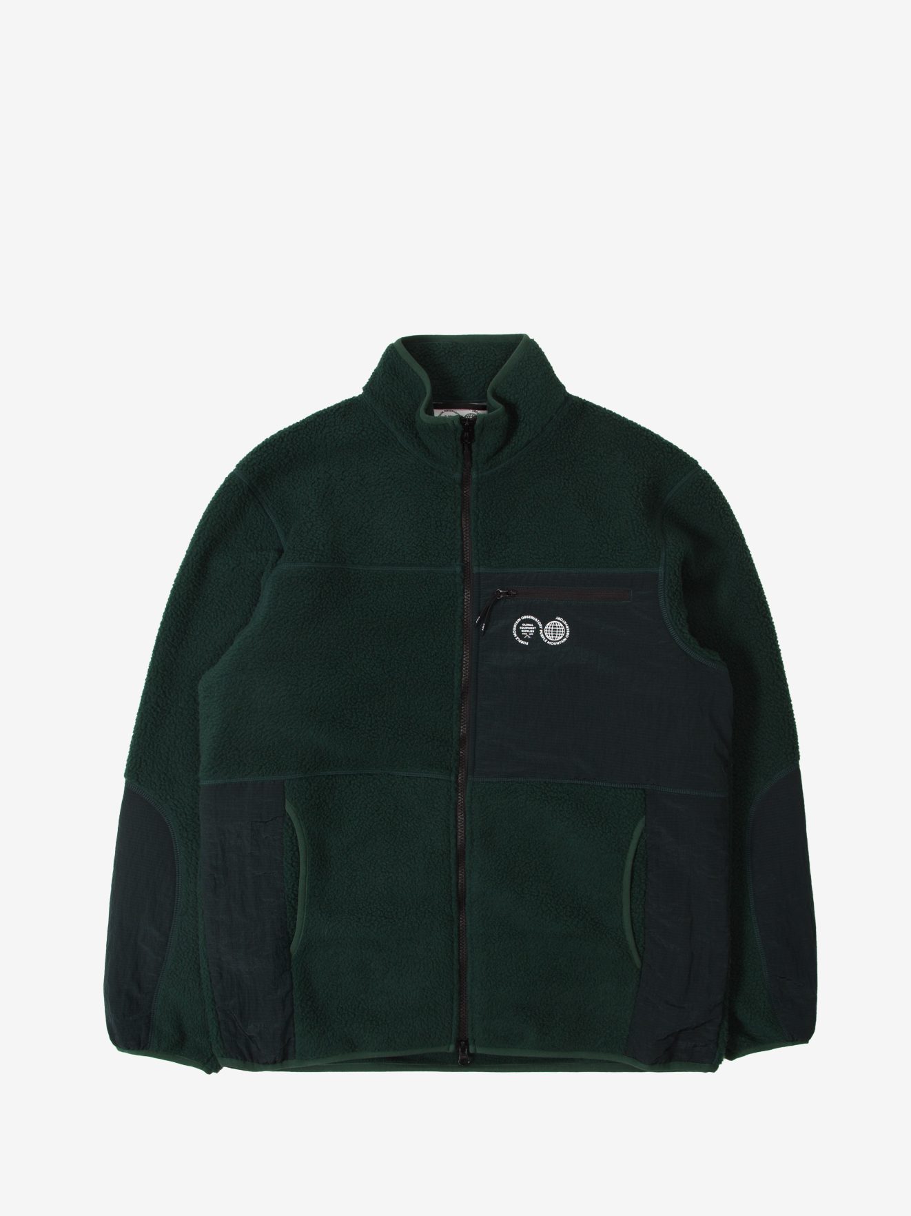 Borg Zip Through Fleece - Pine Green