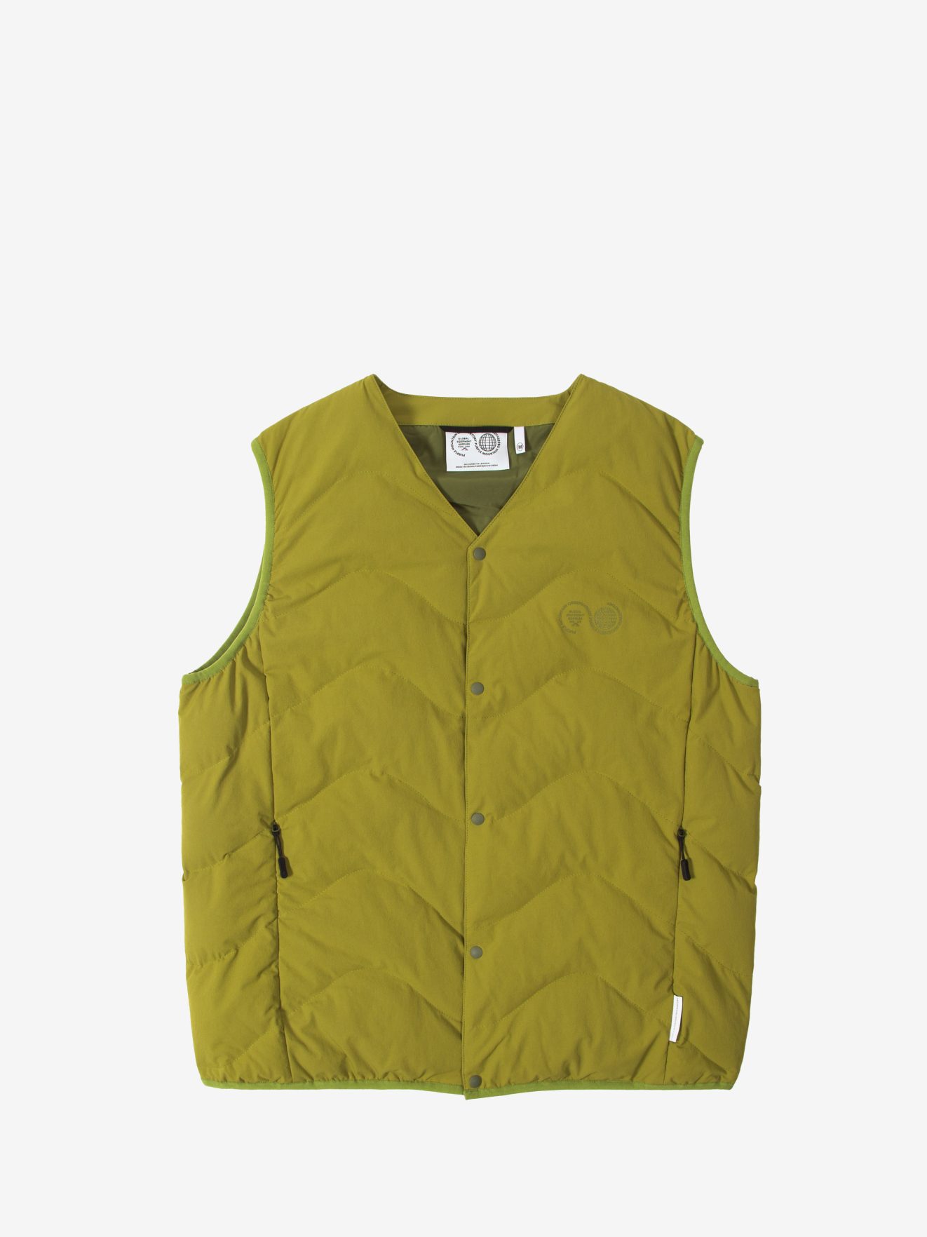 Waves Quilted Vest - Olive