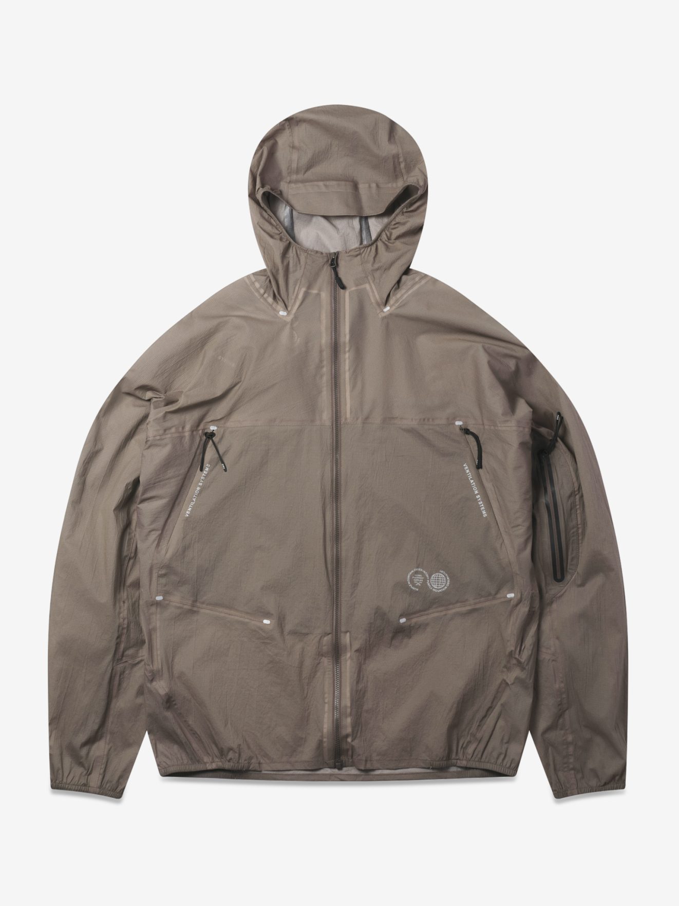 Stinger Jacket - Concrete , water resistant wind proof lightweight running jacket