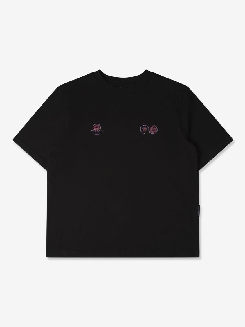Short-sleeve T-Shirt Black in heavyweight cotton with Core logo graphic.
